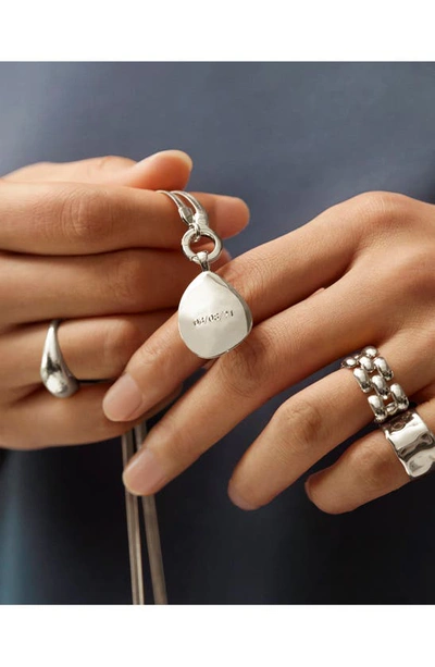 Monica Vinader Deia Sterling Silver Pebble Locket In Sterling Silver