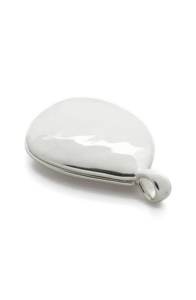 Monica Vinader Deia Sterling Silver Pebble Locket In Sterling Silver