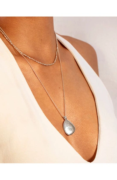 Monica Vinader Deia Sterling Silver Pebble Locket In Sterling Silver