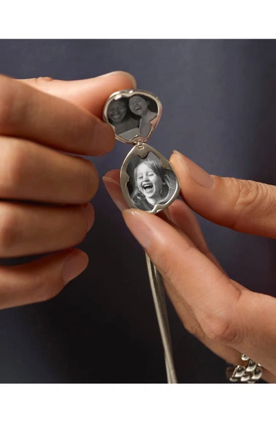 Monica Vinader Deia Sterling Silver Pebble Locket In Sterling Silver