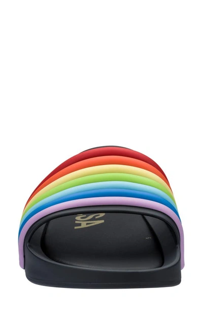 Shop Melissa Beach Slide Sandal In Black Rainbow