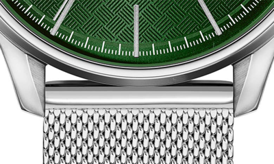 Shop Lacoste Vienna Mesh Strap Watch, 42mm In Green