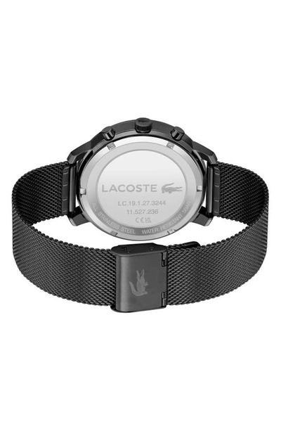 Shop Lacoste Replay Chronograph Mesh Strap Watch, 44mm In Black