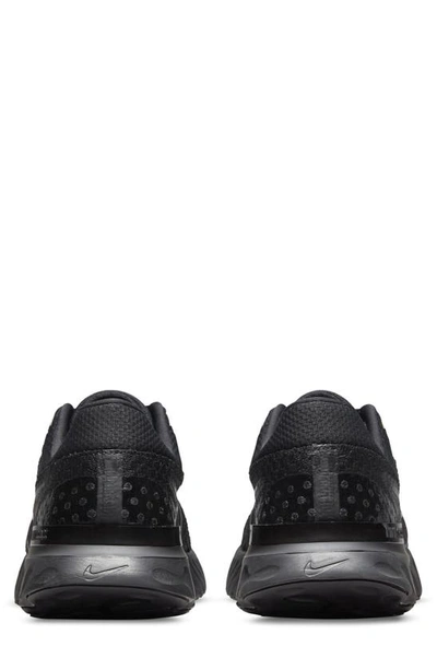 Nike React Infinity Run Flyknit 3 Running Shoe In Black/ Black/ Black