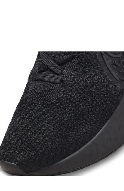Nike React Infinity Run Flyknit 3 Running Shoe In Black/ Black/ Black