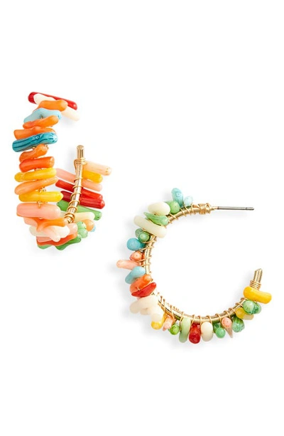 Shop Petit Moments Freida Hoop Earrings In Pebbles