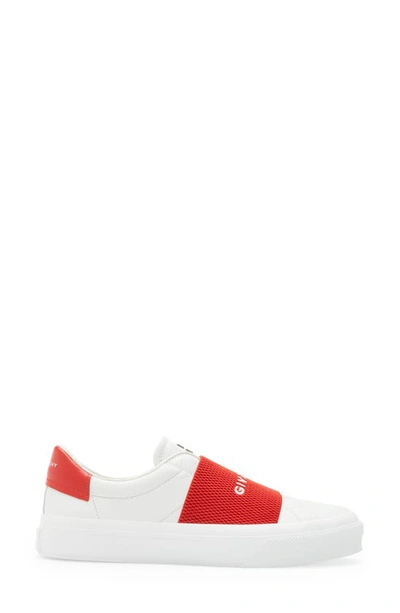 Shop Givenchy City Sport Slip-on Sneaker In White/ Red