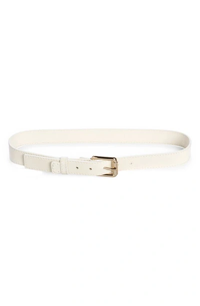 Shop Chloé Edith Leather Belt In White