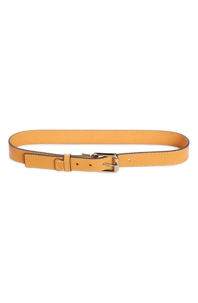 Shop Chloé Edith Leather Belt In Tan Apricot