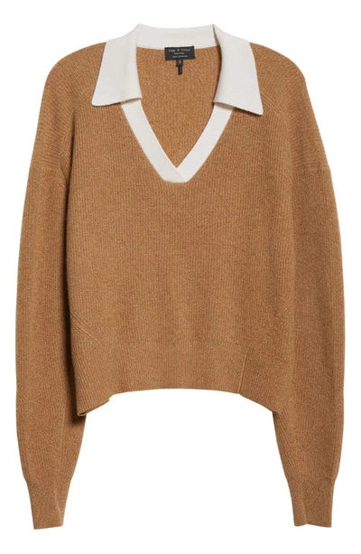 Shop Rag & Bone Pierce Cashmere Polo Sweater In Camel