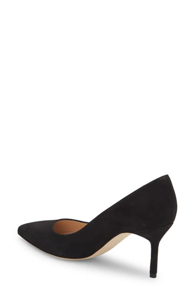 Shop Manolo Blahnik Bb Pointed Toe Pump In Black Suede