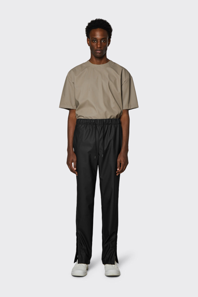 Rains Black Polyester Slim Lounge Pants In Black