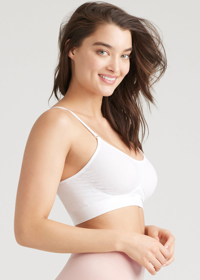 Shop Yummie Convertible Scoop Neck Unlined Bralette In White