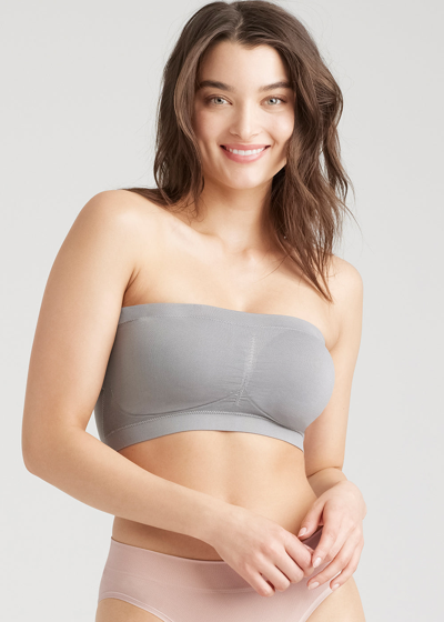 Shop Yummie Bandeau Bra In Sharkskin