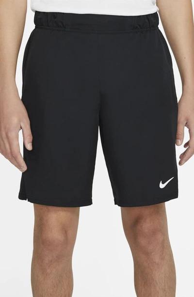 Shop Nike Court Dri-fit Victory Athletic Shorts In Black/ White