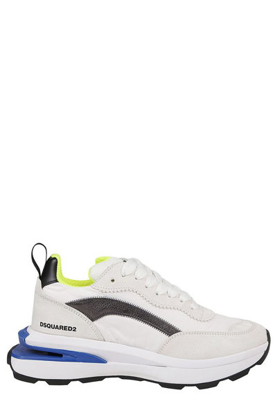 Dsquared2 Multicolour Suede And Fabric Low-top Sneakers In Off White  Anthracie (white) | ModeSens