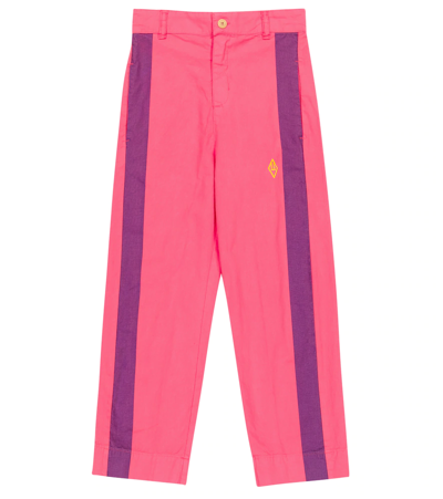 Shop The Animals Observatory Colt Striped Cotton Pants In Fucsia
