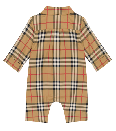 婴幼儿 - VINTAGE CHECK棉质混纺连身衣