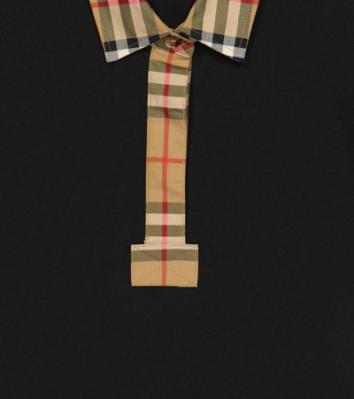 Burberry Girl's Sigrid Vintage Check Polo Shirt Dress In Black
