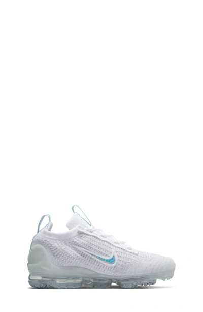 Shop Nike Kids' Air Vapormax 2021 Fk Sneaker In White/ Clear/ White