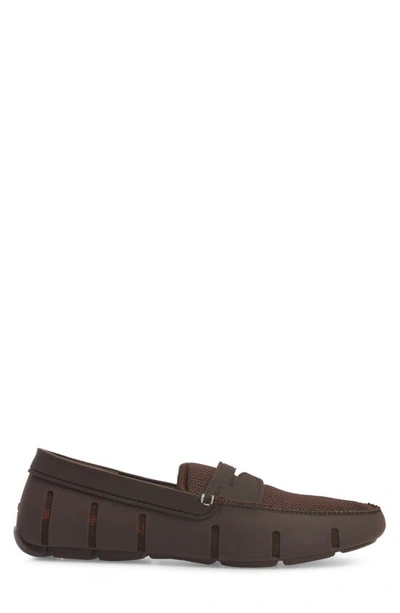 Shop Swims Washable Penny Loafer In Brown Fabric