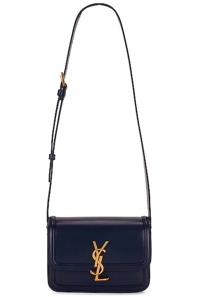 Shop Saint Laurent Small Solferino Satchel Bag In Blue Charron