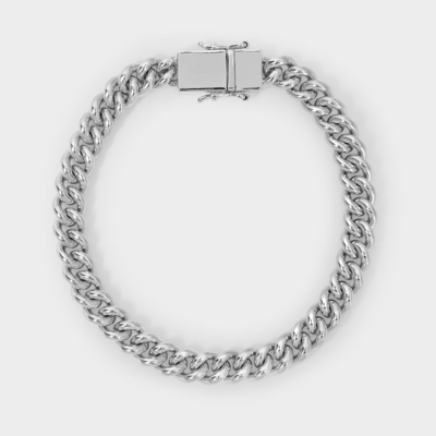 Shop Tom Wood Rounded Curb Bracelet In Silver