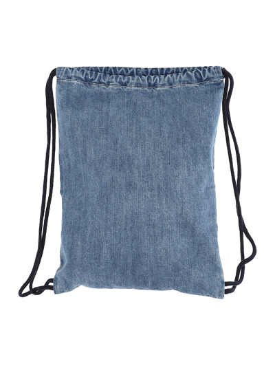 Shop Monnalisa Denim Patch Bag In Vintage Blue