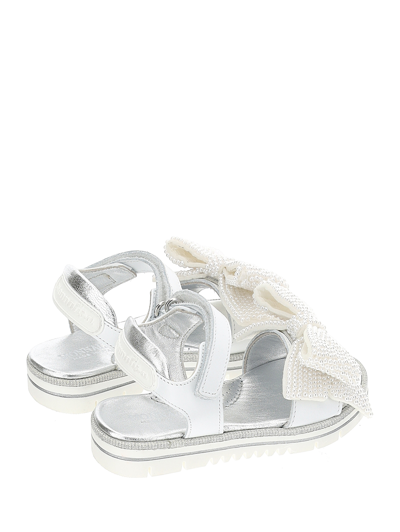 MONNALISA MONNALISA  PEARL BOW SANDALS 