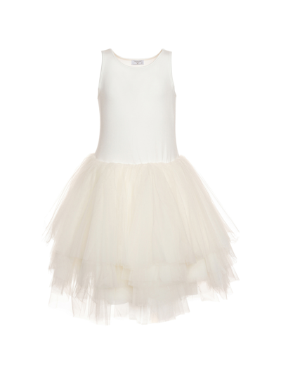 Monnalisa Duchesse Rose Dress In Aquamarine