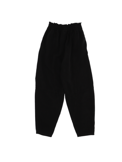 Shop Monnalisa Gabardine Jogging Pants In Black