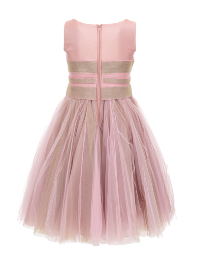 Monnalisa Aniska Gold Dress In Light Onion + Gold