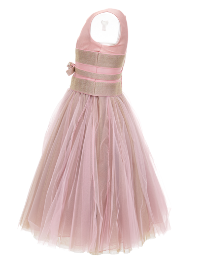 Monnalisa Aniska Gold Dress In Light Onion + Gold
