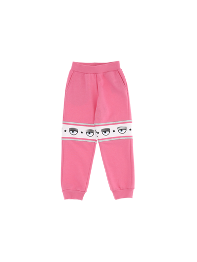 Chiara Ferragni Maxi Logomania Joggers In Sachet Pink