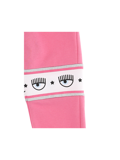 Chiara Ferragni Maxi Logomania Joggers In Sachet Pink