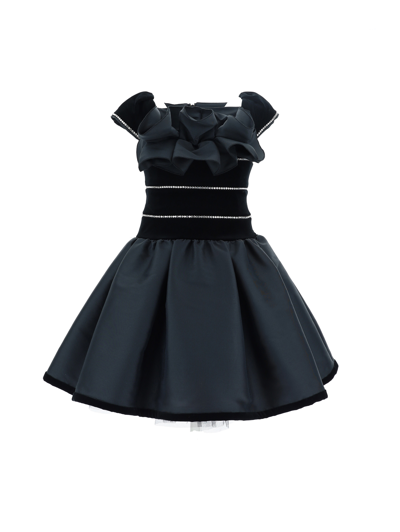 Shop Monnalisa Petite Chic Dress In Black