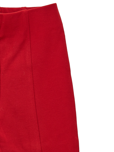 Shop Monnalisa Milano Stitch Trousers In Ruby Red