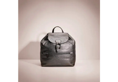 Shop Coach Restored Evie Backpack In Pewter/metallic Graphite