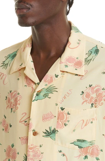 Visvim Wallis Sunnybird Short Sleeve Button-up Camp Shirt In