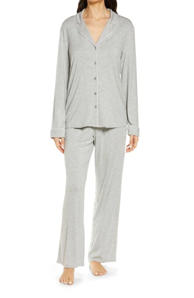 Shop Nordstrom Moonlight Eco Knit Pajamas In Grey Heather