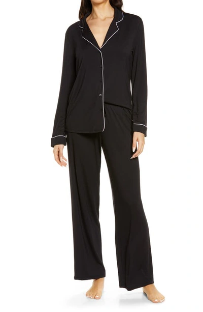 Shop Nordstrom Moonlight Eco Knit Pajamas In Black