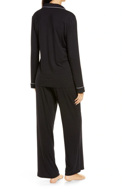 Shop Nordstrom Moonlight Eco Knit Pajamas In Black