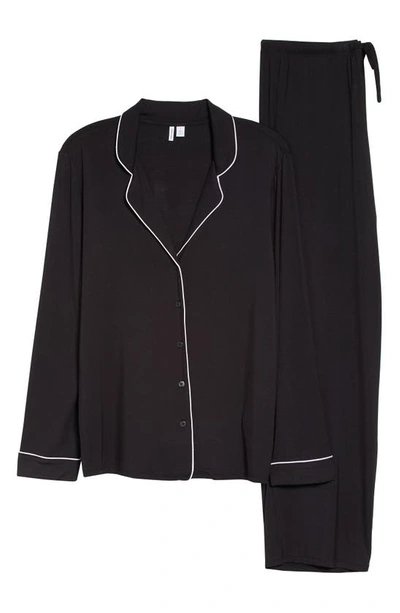 Shop Nordstrom Moonlight Eco Knit Pajamas In Black