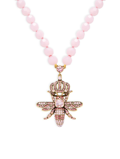 Shop Heidi Daus Women's Czech Crystal & Glass Onyx Queen Bee Statement Necklace