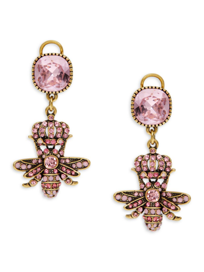Shop Heidi Daus Women's Czech Crystal & Glass Onyx Bee Drop Earrings