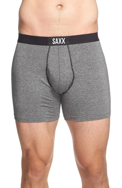 Shop Saxx Ultra Super Soft Relaxed Fit Boxer Briefs In Salt And Pepper