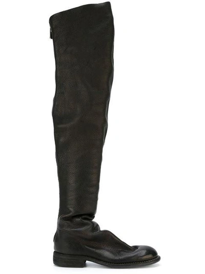 Shop Guidi Over-the-knee Boots - Black