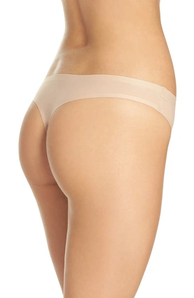 Shop Chantelle Lingerie Soft Stretch Thong In Ultra Nude