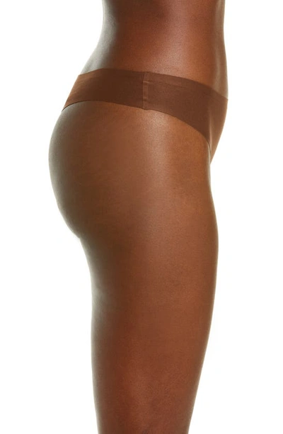 Shop Chantelle Lingerie Soft Stretch Thong In Walnut