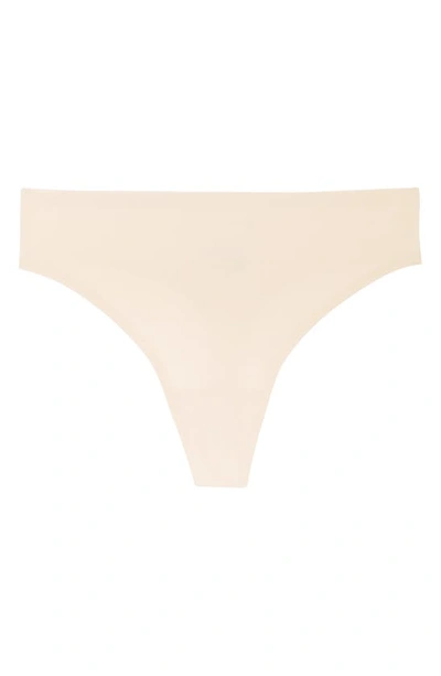Shop Chantelle Lingerie Soft Stretch Thong In Rose Nude